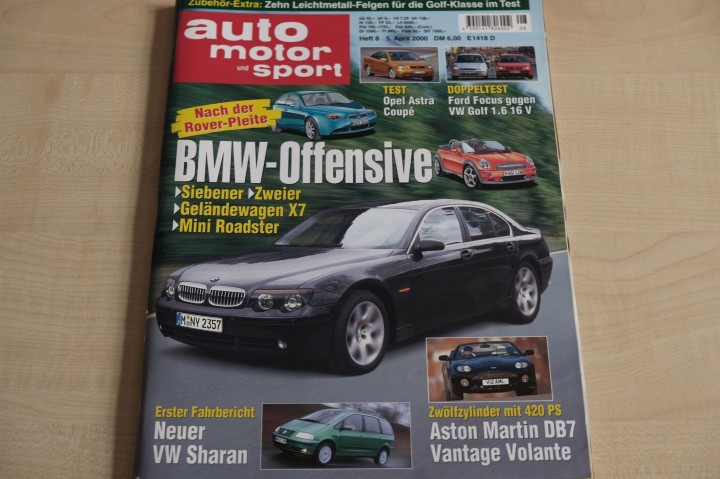 Deckblatt Auto Motor und Sport (08/2000)
